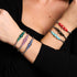 Sarcelle | Argent | Bracelet Cascade de Verre Luciole